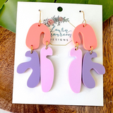 Endless Summer Coral Earrings- Lavender