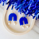 Game Day Gracie Earrings- Blue