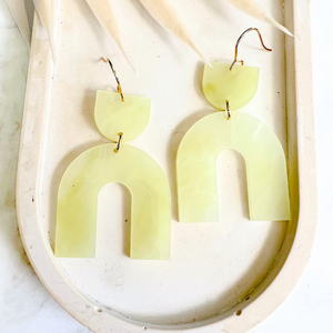 Quartz Ella Earrings- Jade