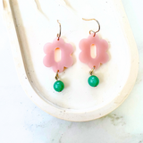 Quartz Elyn Earrings- Rose