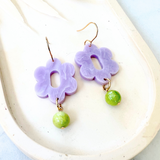 Quartz Elyn Earrings- Amethyst