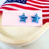 Patriotic Star Stud Earrings