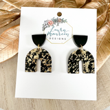 Glitter Party Claire Earrings- Black